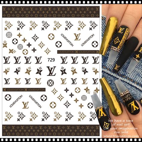 lv stickers for nails